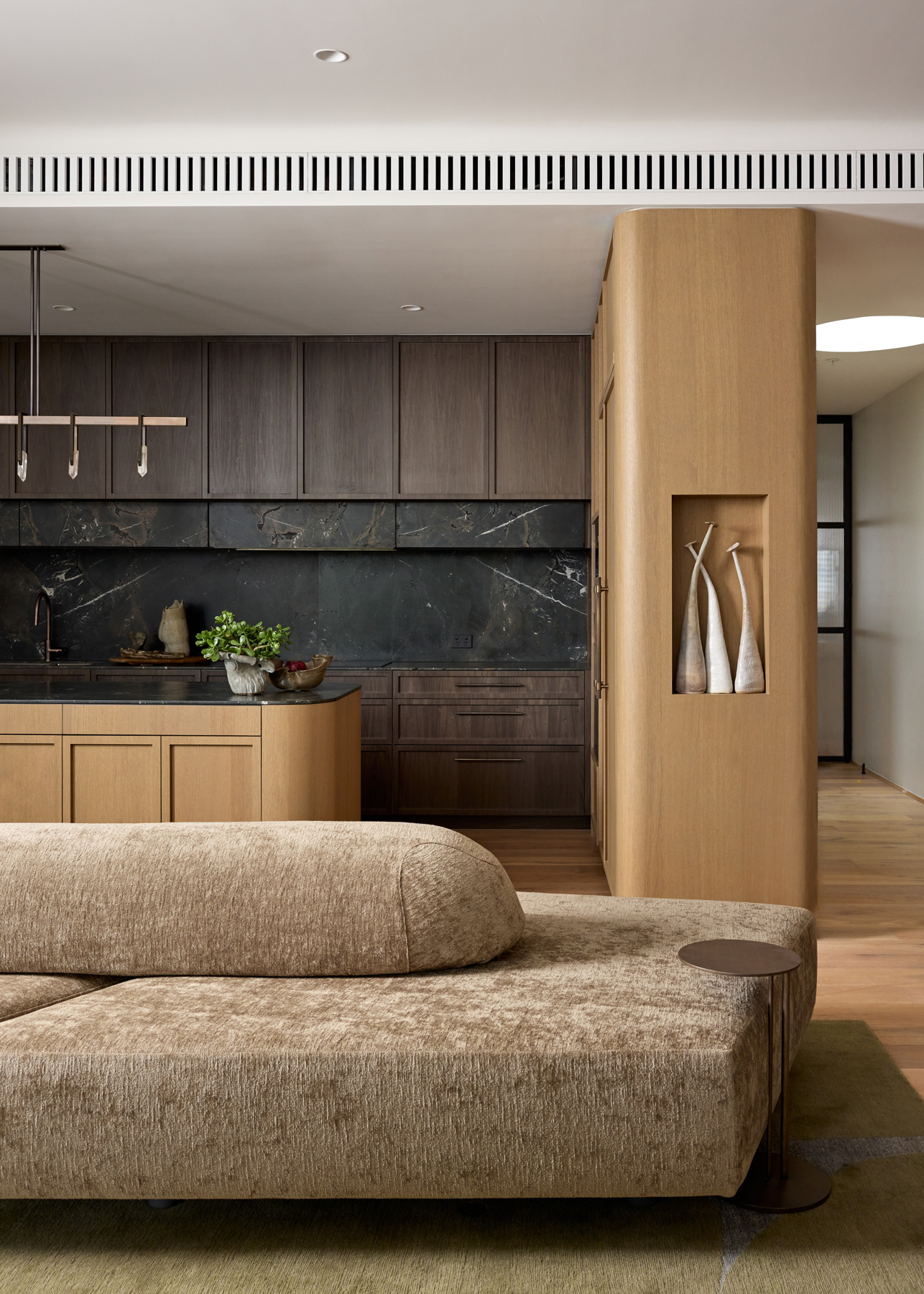 Rose Bay Penthouse living room design by Patina Design Studio